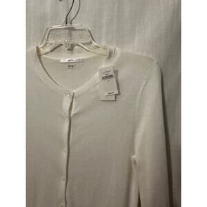 GAP Womens Superfine Cotton Cardigan White Size Small NWT